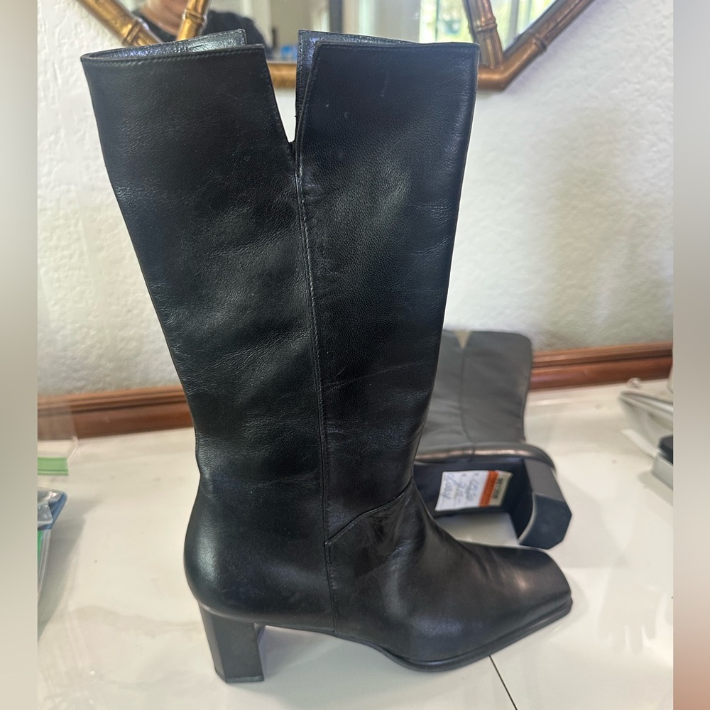 Stuart Weitzman Black Heeled Boots